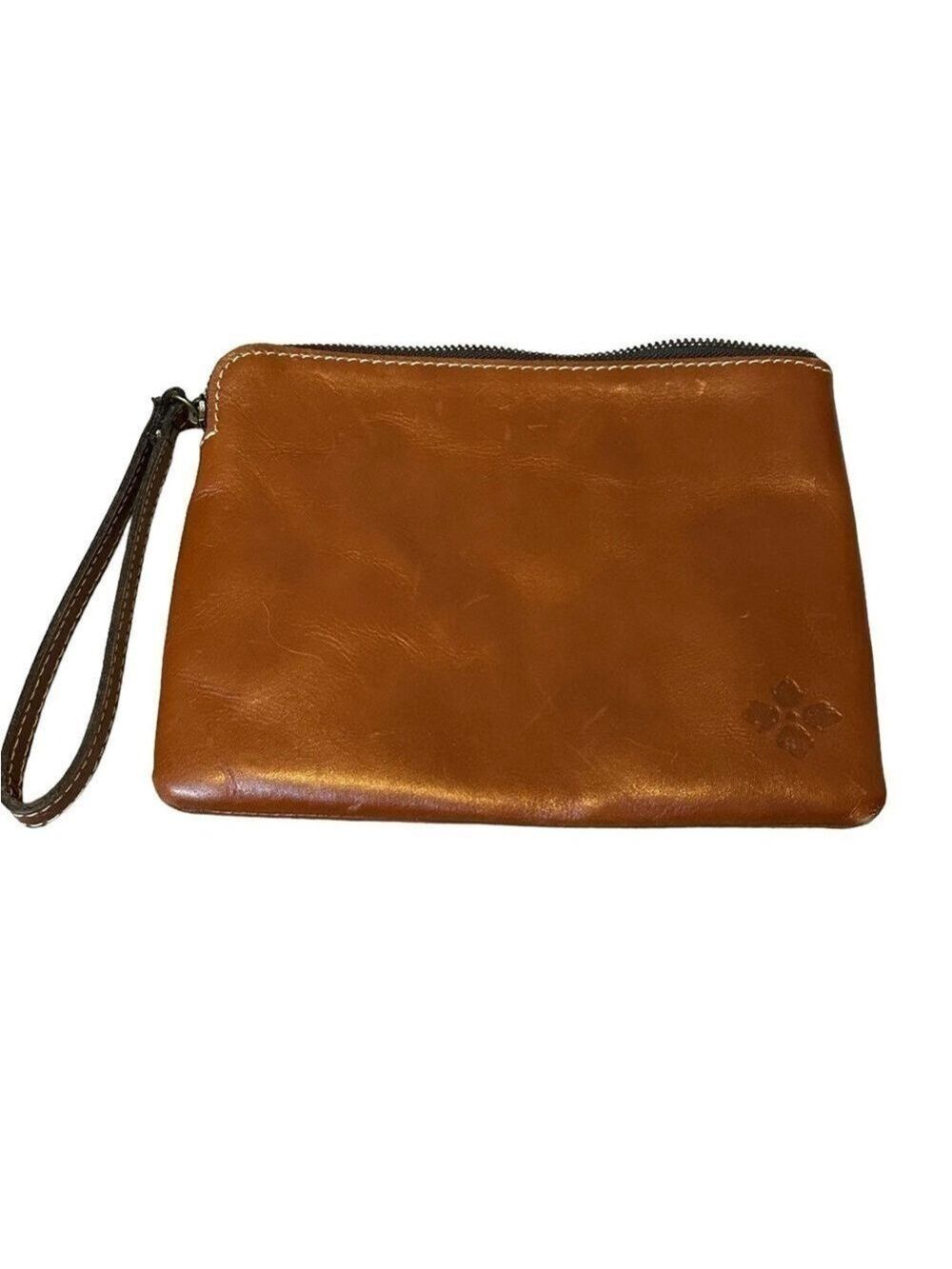 Patricia Nash Leather Faux Suede Wristlet Clutch Designer Clean